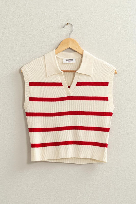 SCARLET SAILOR STRIPED VEST