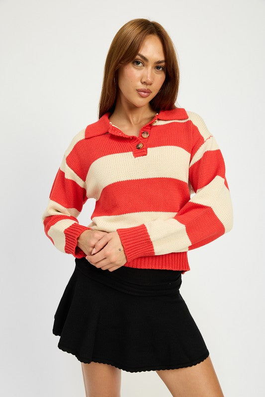 VARSITY STRIPED HENLEY