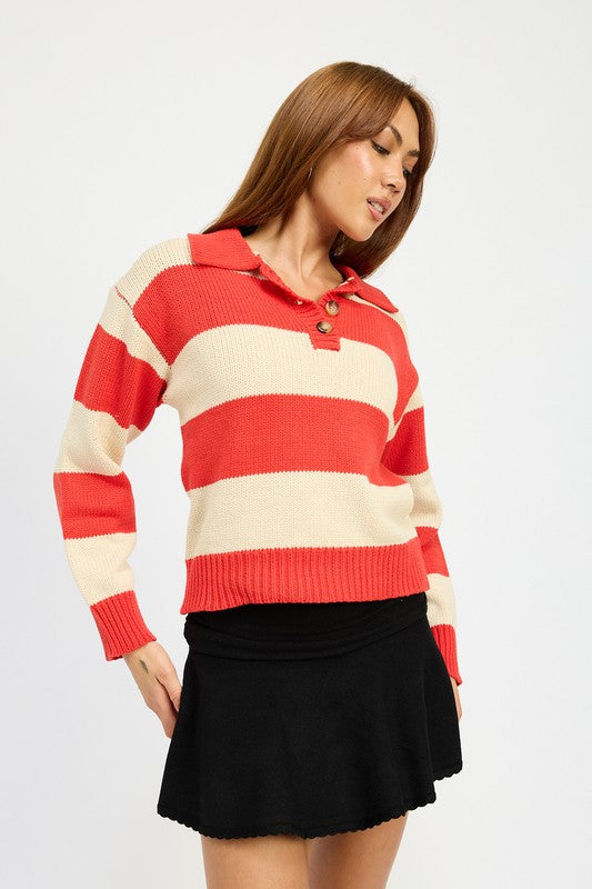 VARSITY STRIPED HENLEY