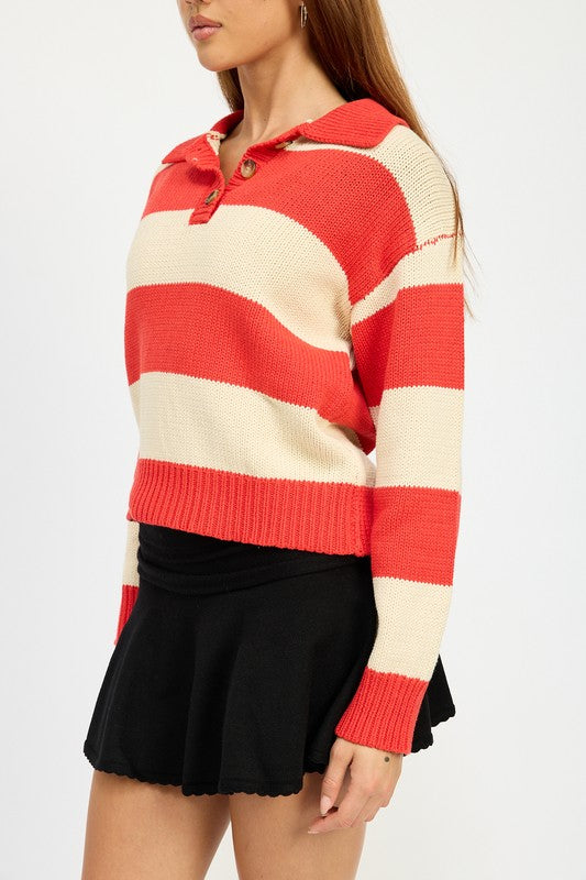 VARSITY STRIPED HENLEY