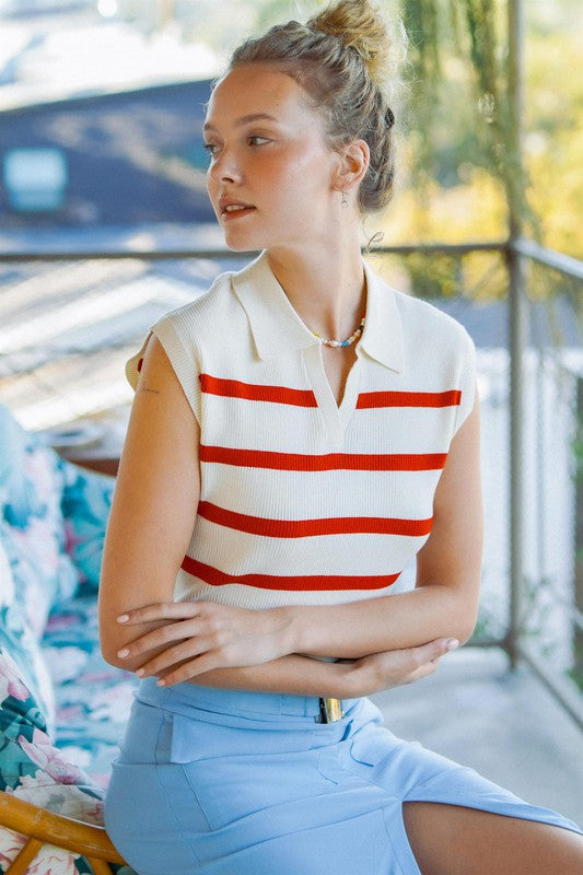 SCARLET SAILOR STRIPED VEST