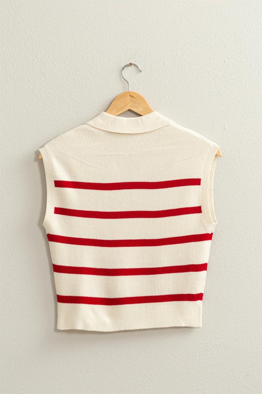 SCARLET SAILOR STRIPED VEST